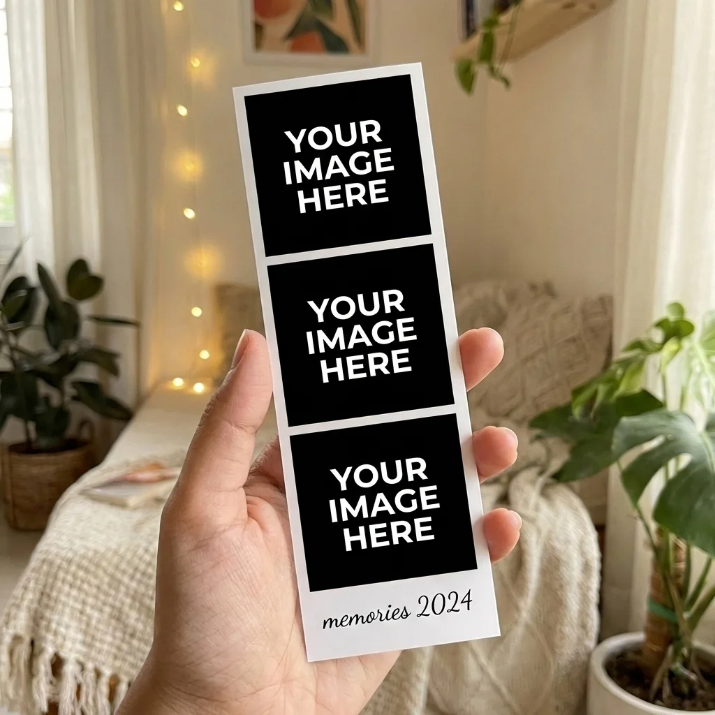 3-Photo Strip with Text