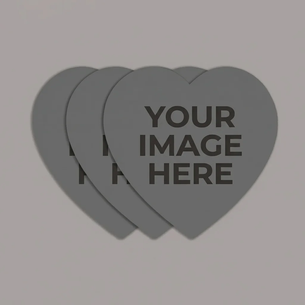 Heart Shape Photo Stickers 3 inch