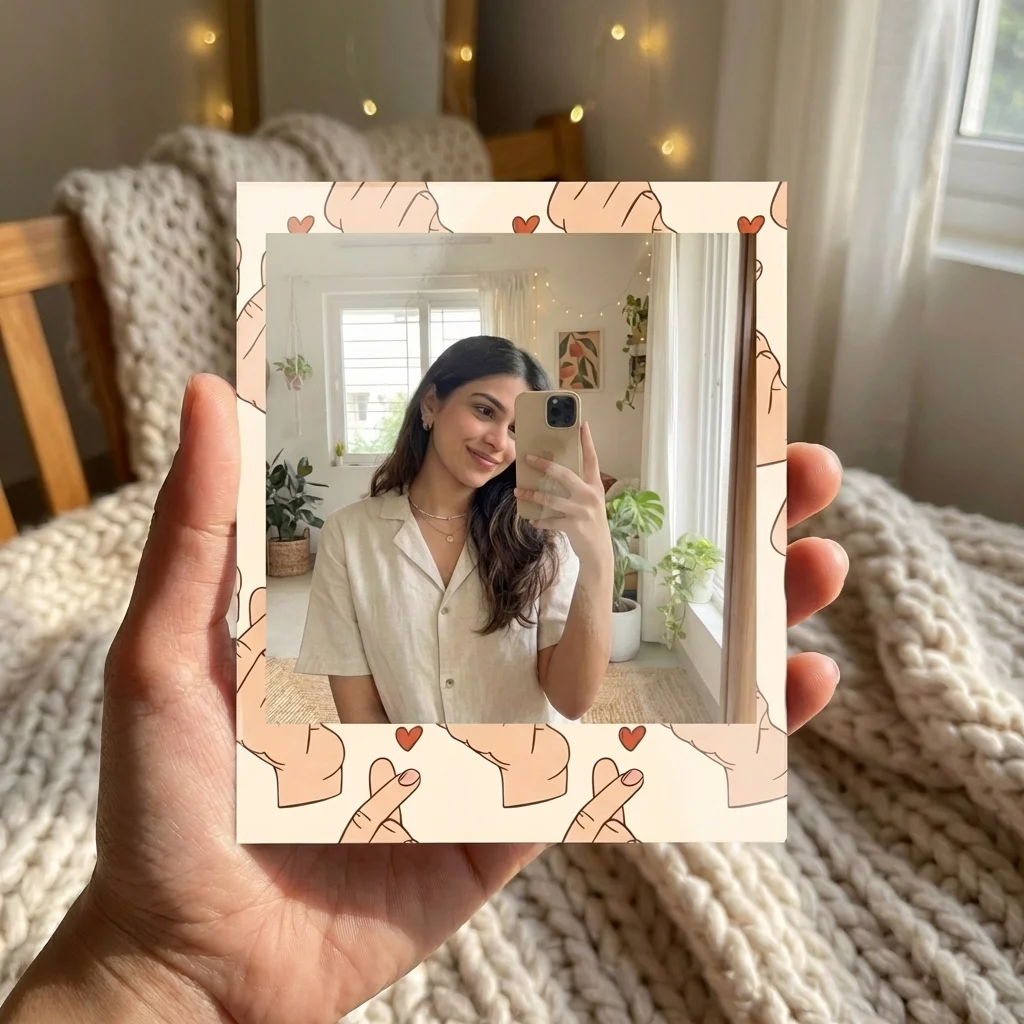 Finger Heart Polaroids