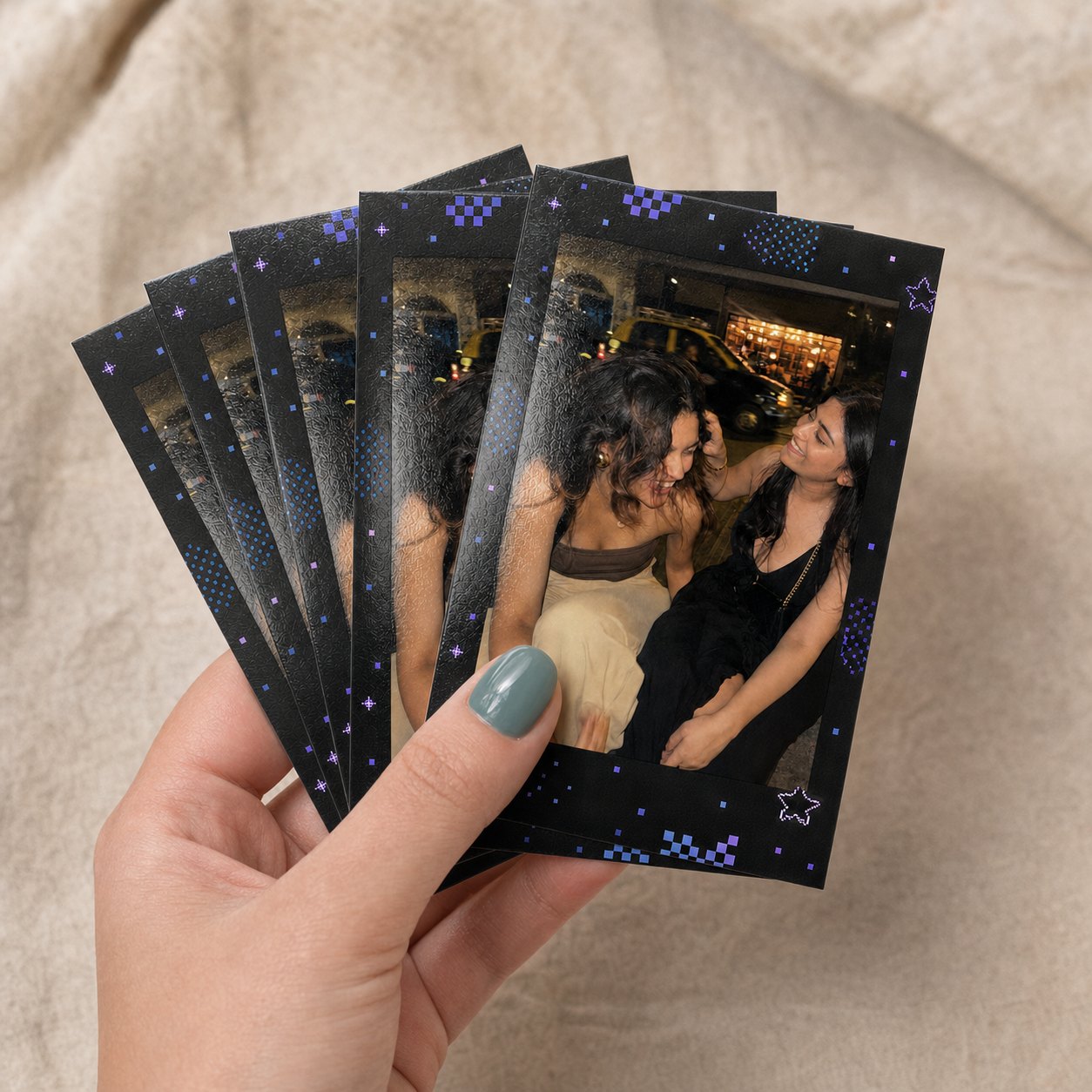 Mini Midnight Sparkle Polaroids