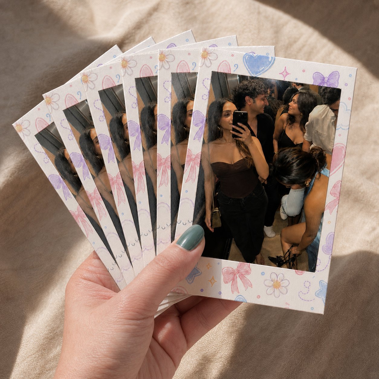Mini Pink Cute Bow Polaroids