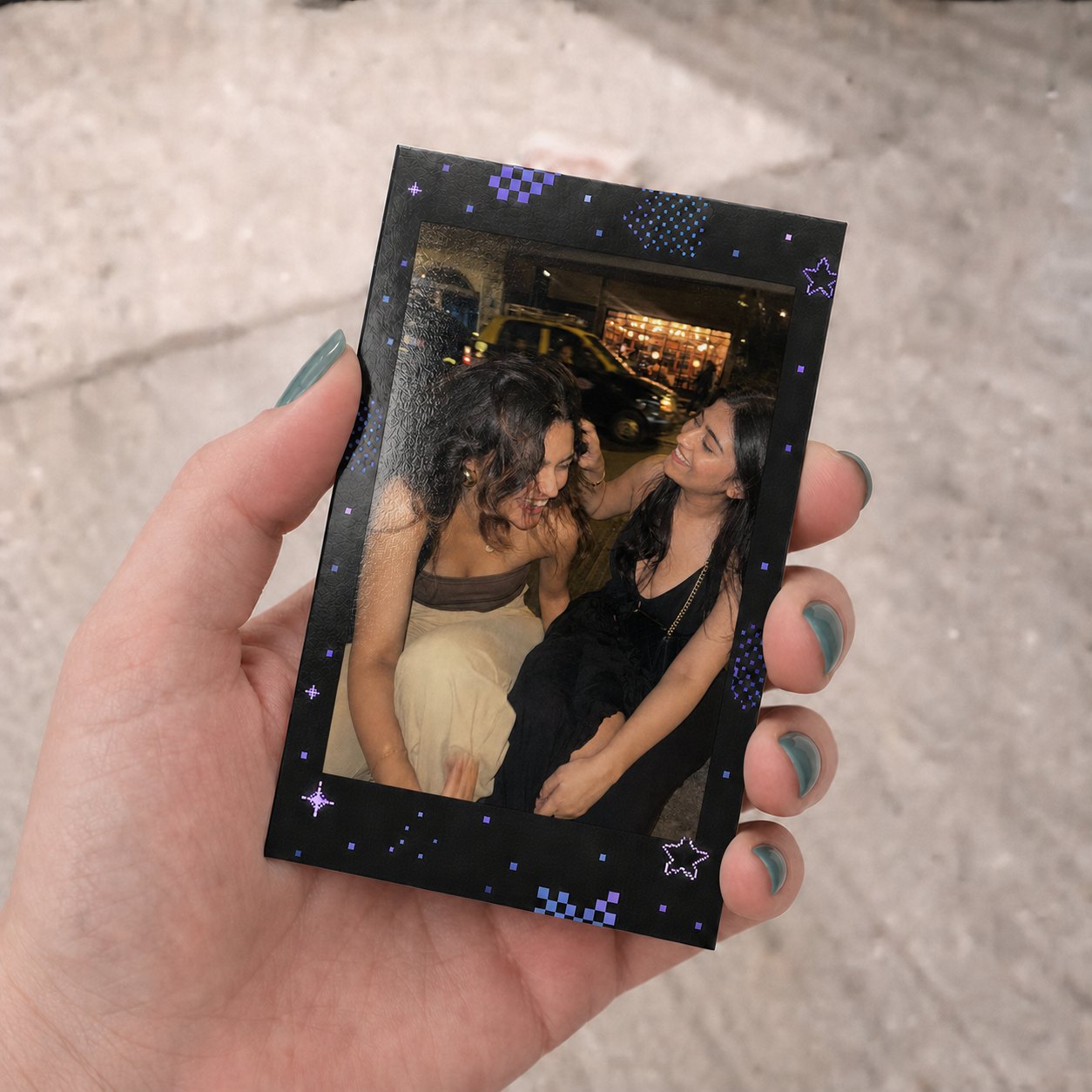 Mini Midnight Sparkle Polaroids