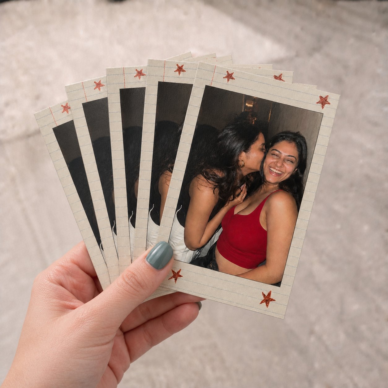 Mini Vintage Star Paper Polaroids