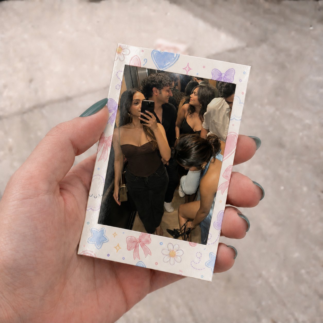 Mini Pink Cute Bow Polaroids