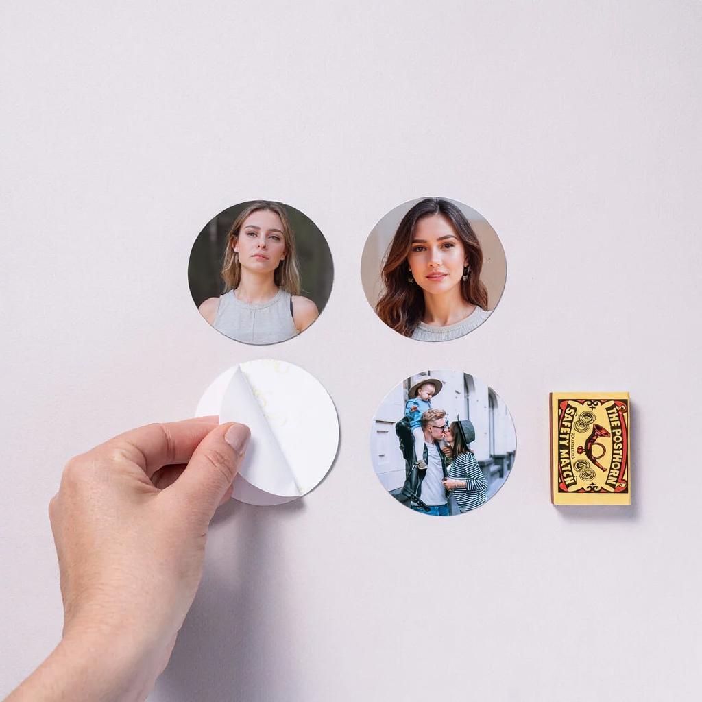 Circle Shape Photo Stickers 3 inch
