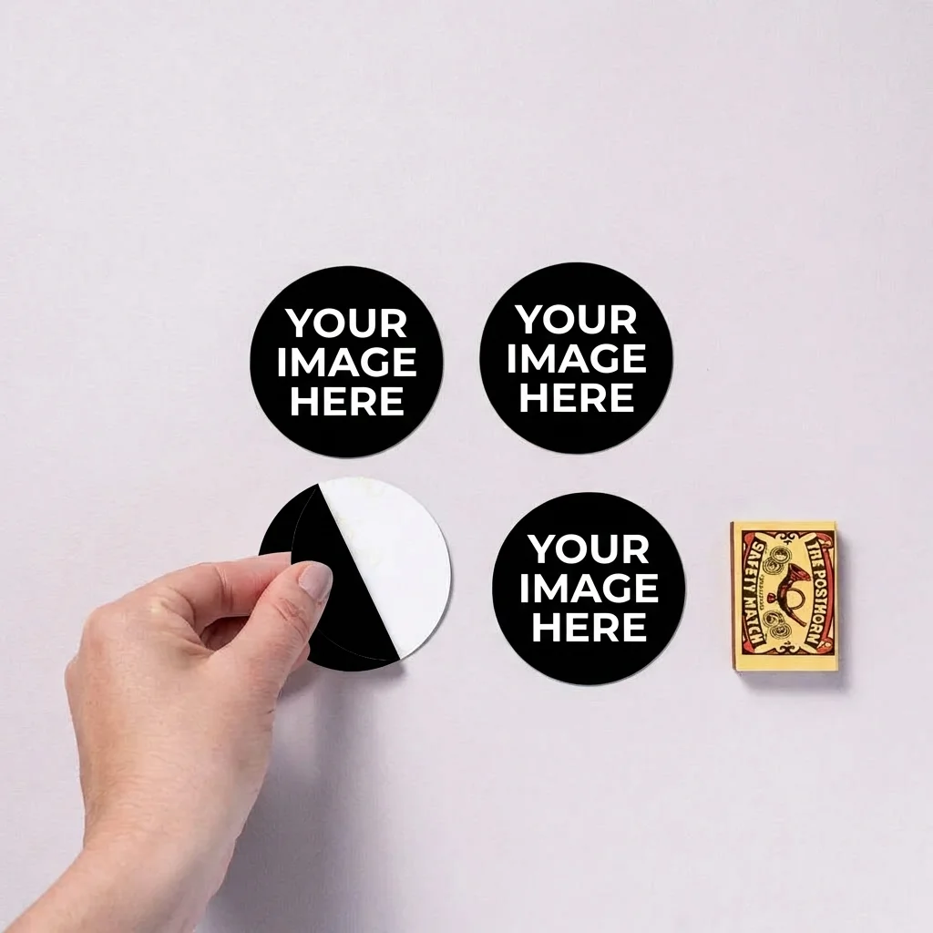 Circle Shape Photo Stickers 3 inch