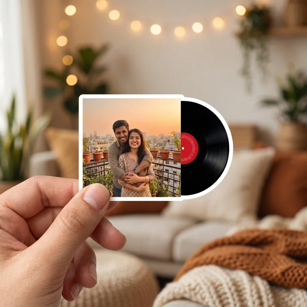 Vinyl Record Photo Cover Sticker